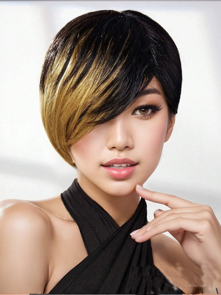 Kurze Pixie-Schnitt-Perücke, g – Short Pixie Cut Wig Human Hair Cheap Bewertung und Preis
