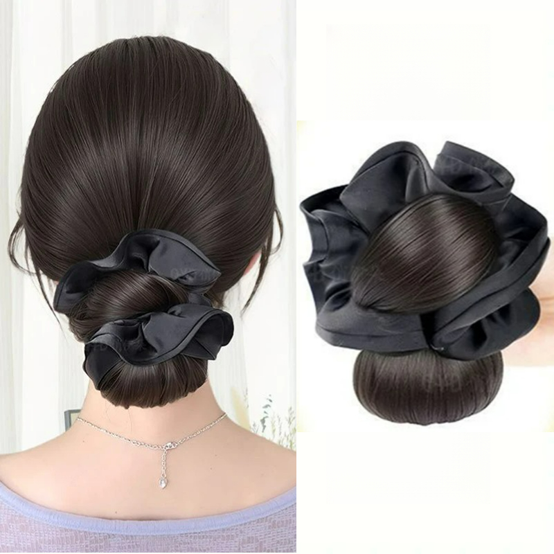 Neuer Synthetischer Satin-Haar – Claw Clip Messy Bun Hair Piece Bewertung und Preis