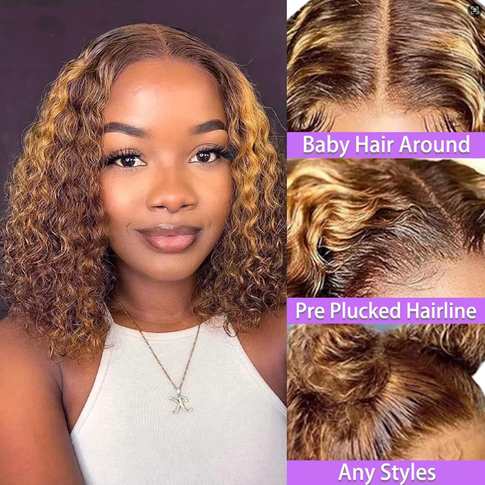 Highlight Kurze Bob-Perücke mi – Glueless Wear And Go Human Hair Wig Bewertung und Preis